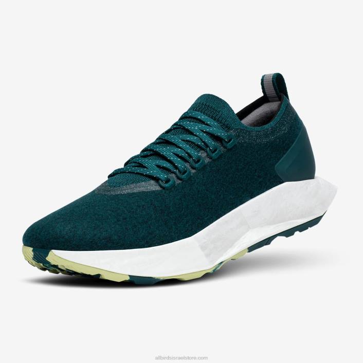 Allbirds פלייר צמר גברים מתמזמזV0VZ102 אמרלד עמוק (סוליית סופת שלגים)