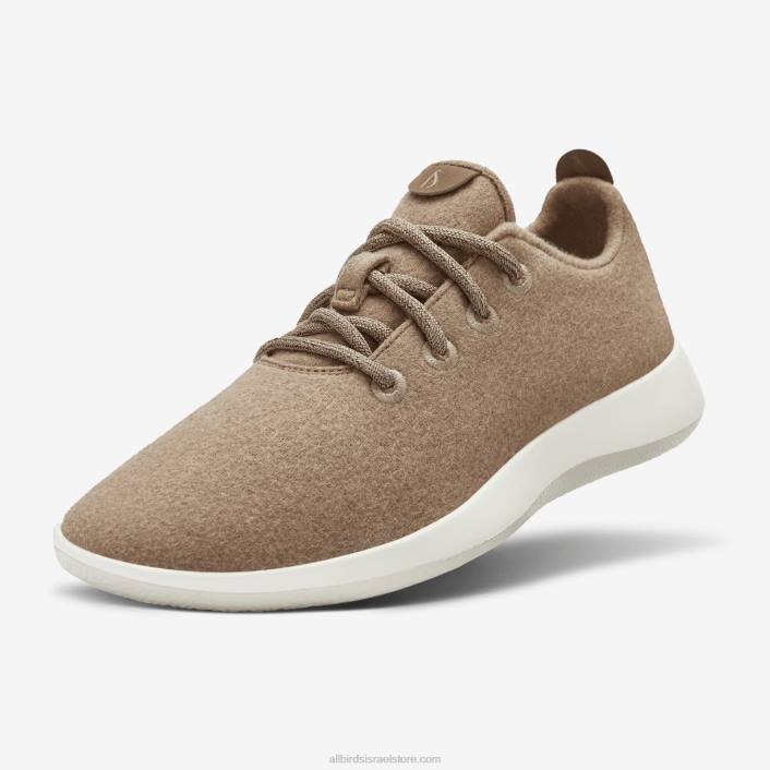 Allbirds אצני צמר לגבריםV0VZ32 בז' מעורפל (סוליה לבנה טבעית)